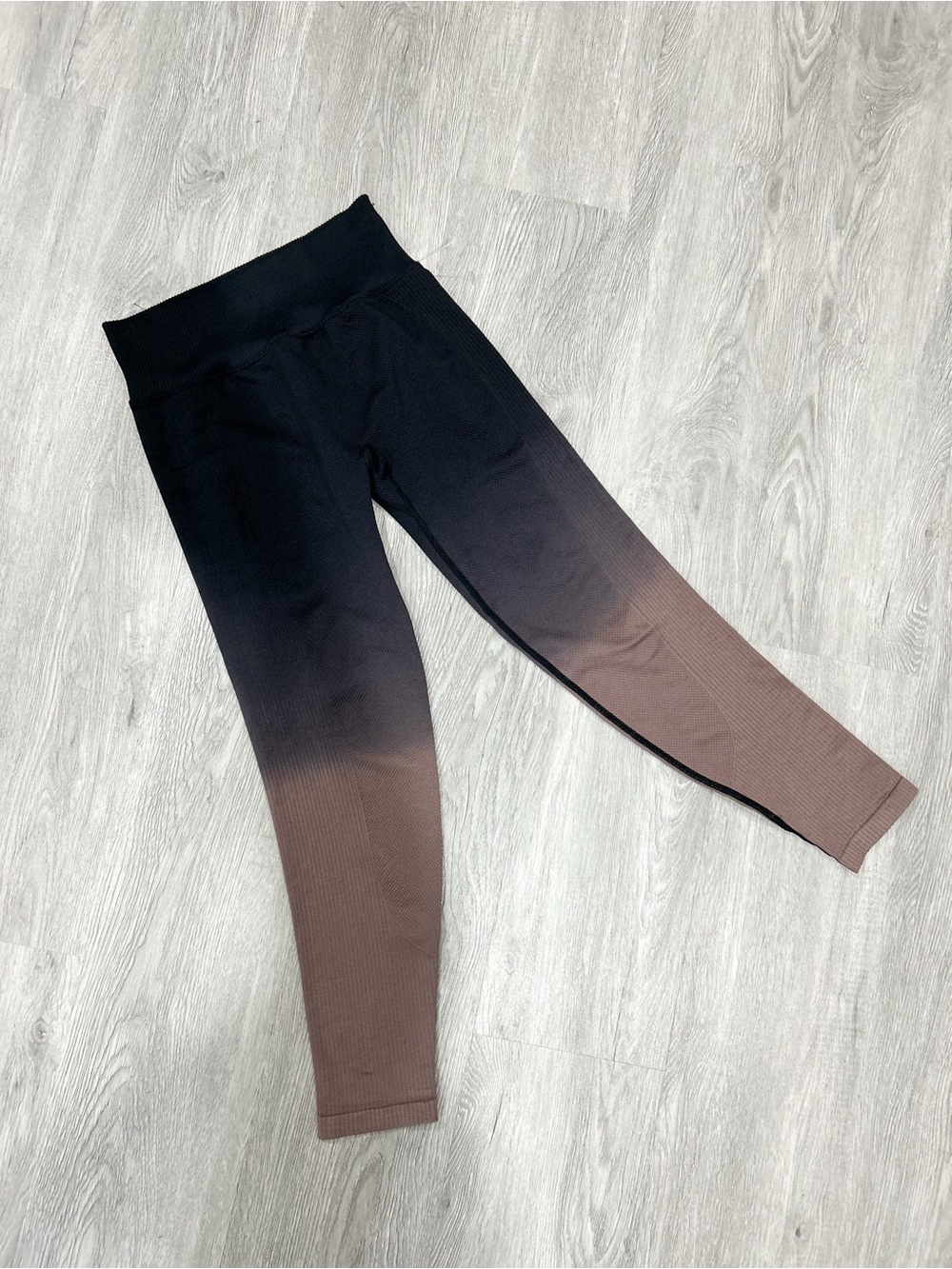 Victoria's Secret Black to Brown Ombre Ribbed Leggings